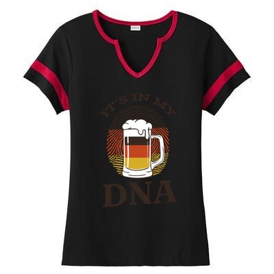 It's In My DNA German Beer Ladies Halftime Notch Neck Tee