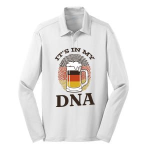 It's In My DNA German Beer Silk Touch Performance Long Sleeve Polo