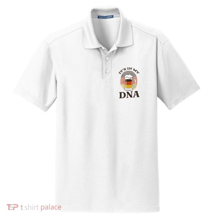 It's In My DNA German Beer Dry Zone Grid Polo