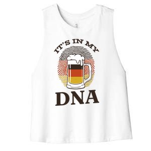 It's In My DNA German Beer Women's Racerback Cropped Tank