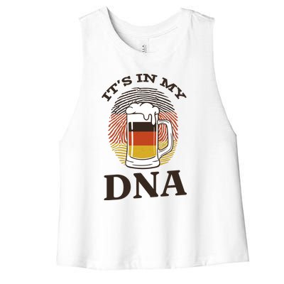 It's In My DNA German Beer Women's Racerback Cropped Tank