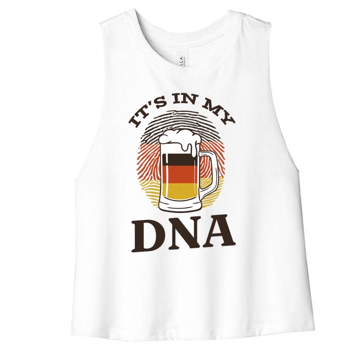 It's In My DNA German Beer Women's Racerback Cropped Tank