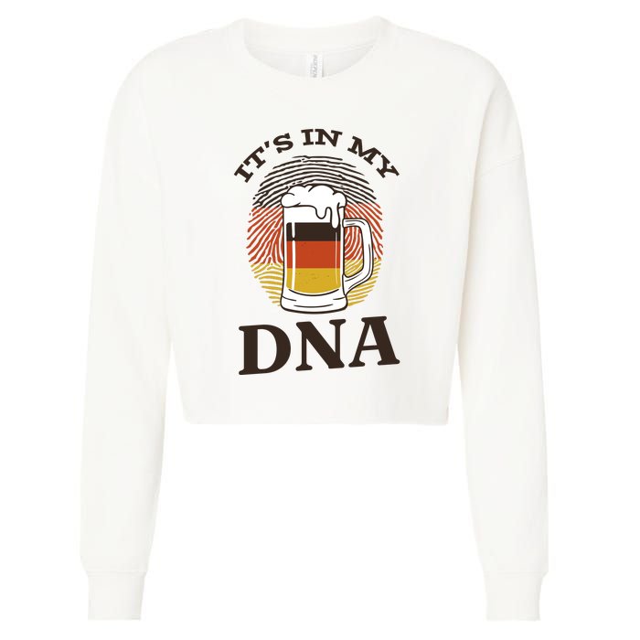 It's In My DNA German Beer Cropped Pullover Crew