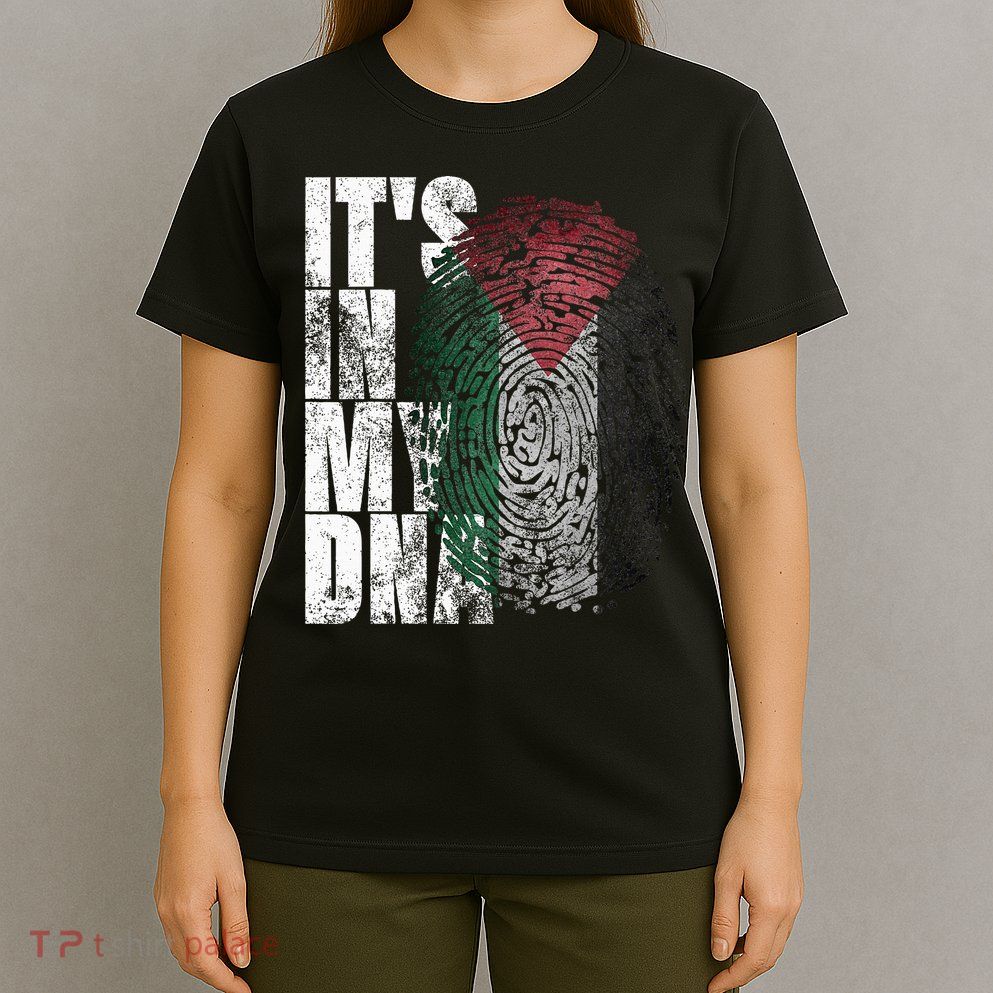 It's In My DNA Palestinian Arabic Gifts Palestine Flag T-Shirt