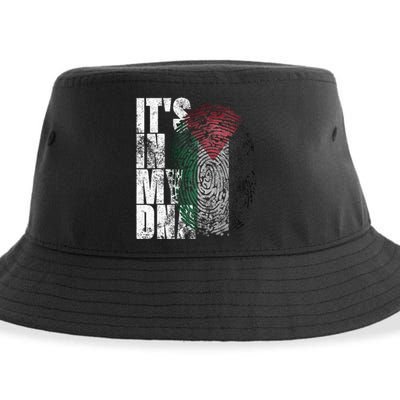 It's In My DNA Palestinian Arabic Gifts Palestine Flag Sustainable Bucket Hat