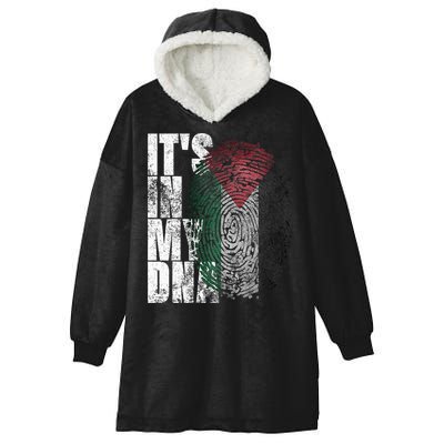 It's In My DNA Palestinian Arabic Gifts Palestine Flag Hooded Wearable Blanket