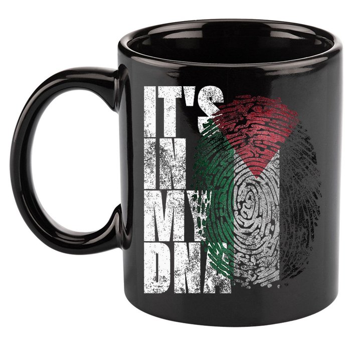 It's In My DNA Palestinian Arabic Gifts Palestine Flag 11oz C Handle Ceramic Mug