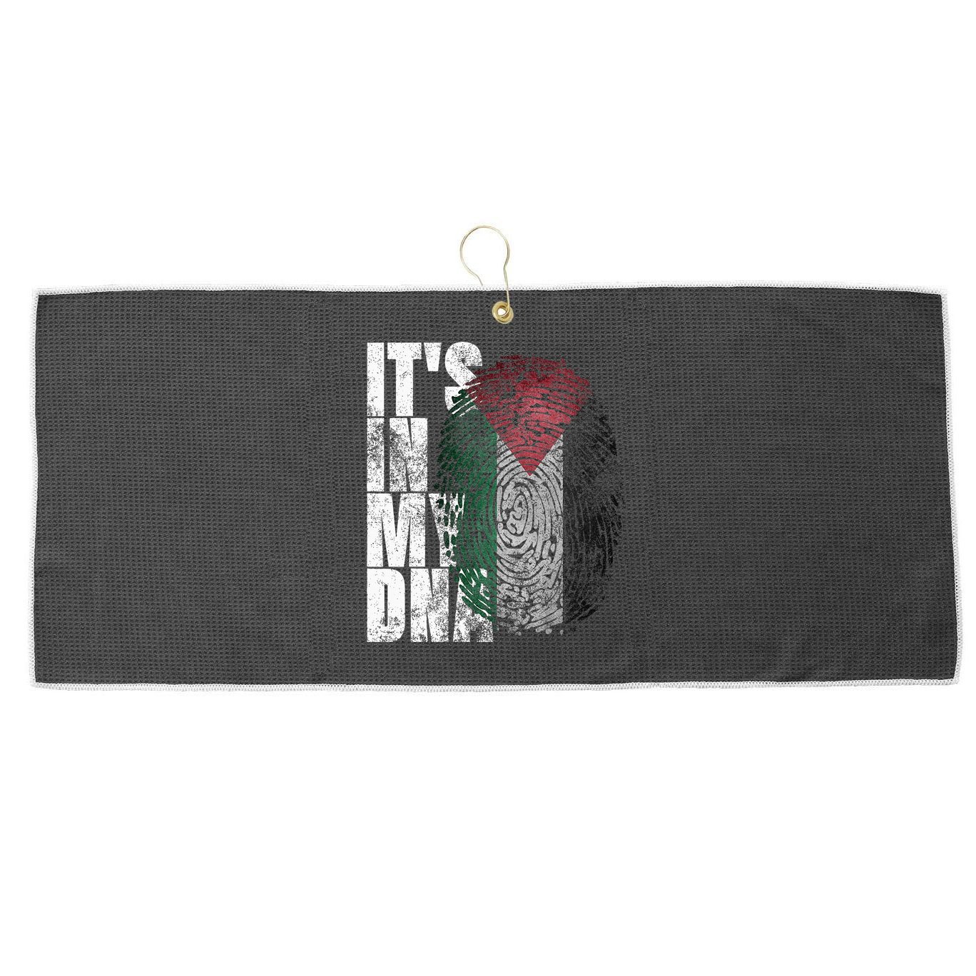 It's In My DNA Palestinian Arabic Gifts Palestine Flag Large Microfiber Waffle Golf Towel