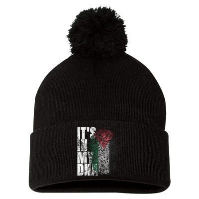 It's In My DNA Palestinian Arabic Gifts Palestine Flag Pom Pom 12in Knit Beanie