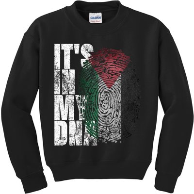 It's In My DNA Palestinian Arabic Gifts Palestine Flag Kids Sweatshirt