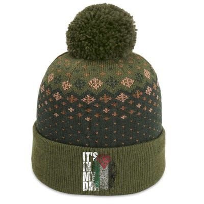 It's In My DNA Palestinian Arabic Gifts Palestine Flag The Baniff Cuffed Pom Beanie