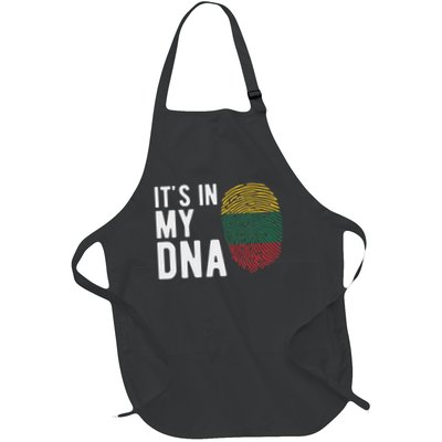 It's In My Dna Lithuania Flag Lithuanian Gift Full-Length Apron With Pockets