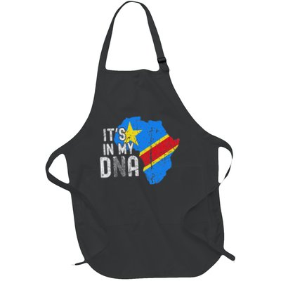 It's In My Dna Congolese Africa Map Full-Length Apron With Pockets