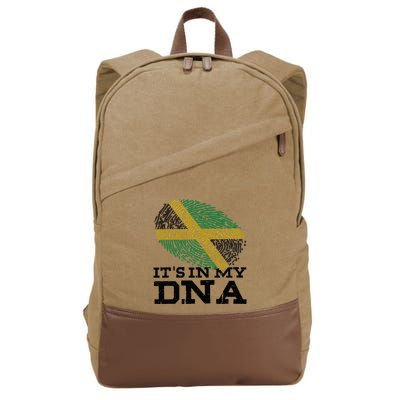 ItS In My Dna Jamaican Jamaica Flag Cotton Canvas Backpack