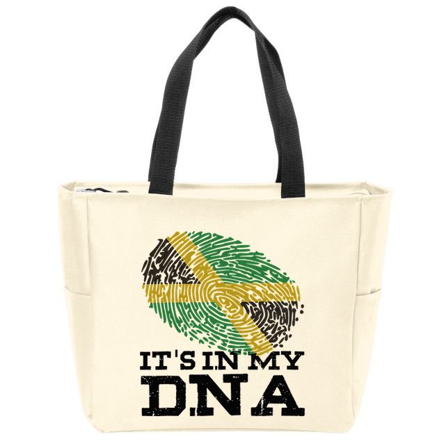 ItS In My Dna Jamaican Jamaica Flag Zip Tote Bag