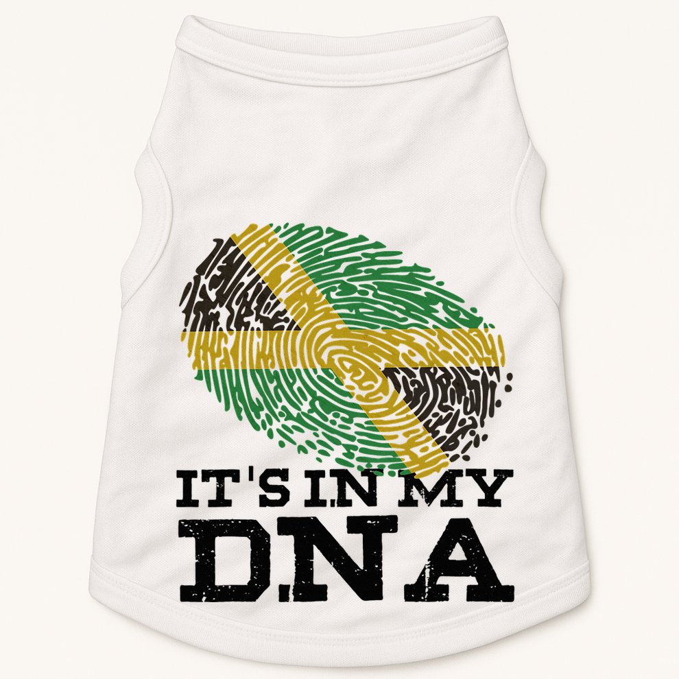 ItS In My Dna Jamaican Jamaica Flag Doggie Tank