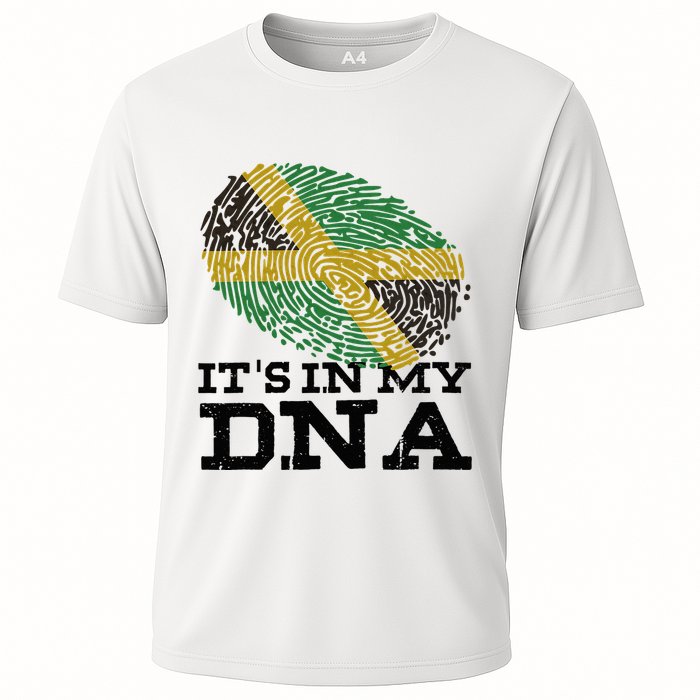 ItS In My Dna Jamaican Jamaica Flag Cooling Performance Crew T-Shirt