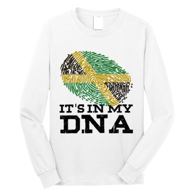ItS In My Dna Jamaican Jamaica Flag Long Sleeve Shirt