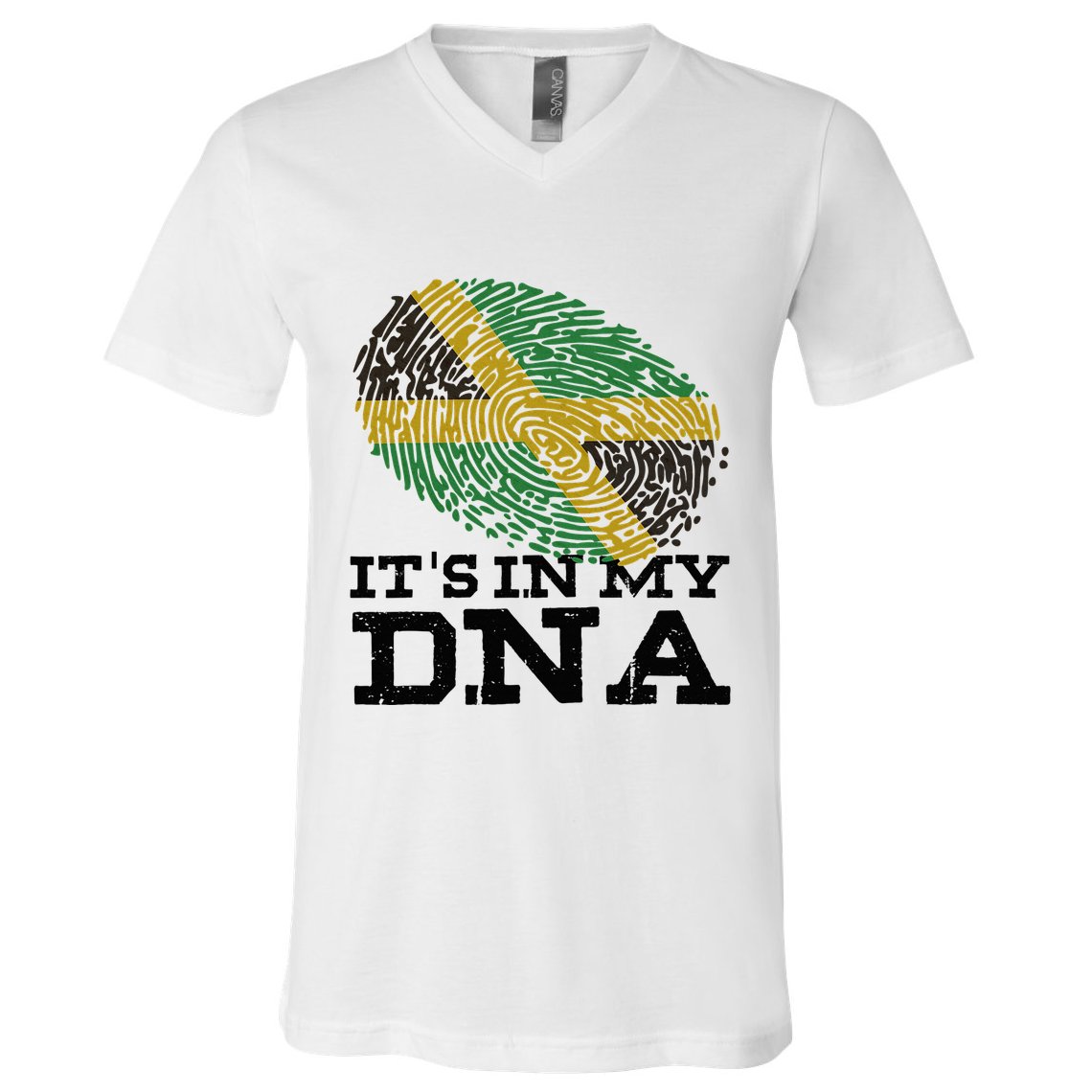 ItS In My Dna Jamaican Jamaica Flag V-Neck T-Shirt