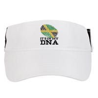 ItS In My Dna Jamaican Jamaica Flag Adult Drive Performance Visor