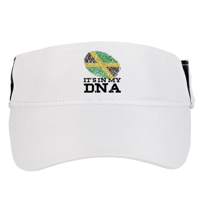 ItS In My Dna Jamaican Jamaica Flag Adult Drive Performance Visor