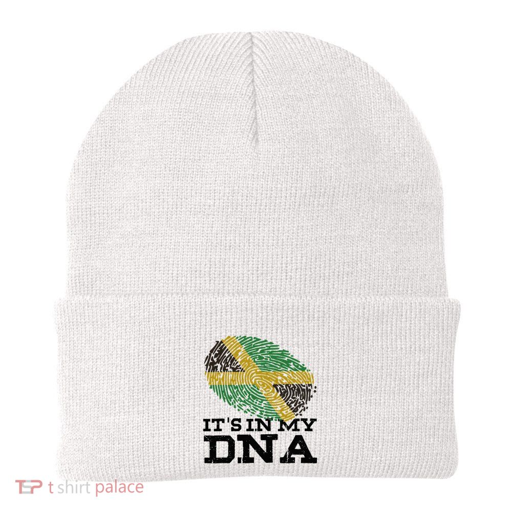 ItS In My Dna Jamaican Jamaica Flag Beanie