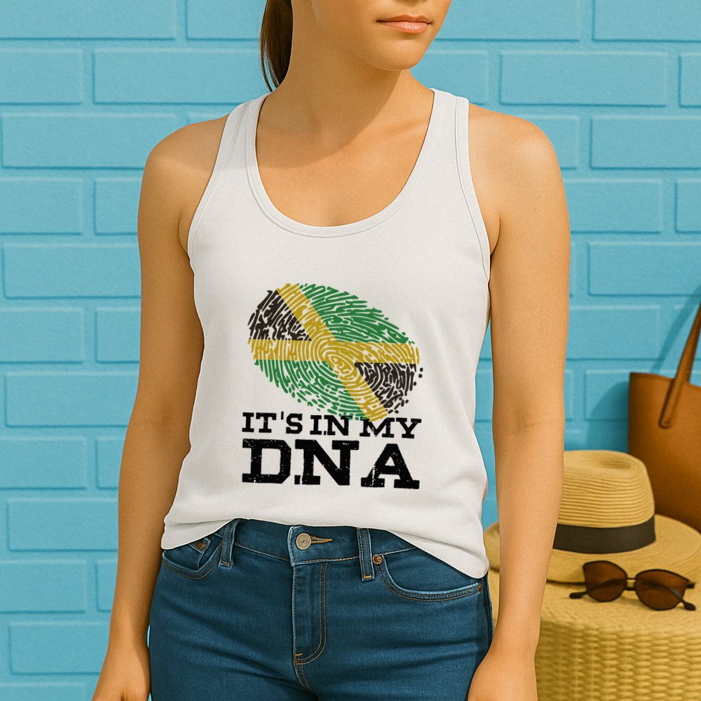 ItS In My Dna Jamaican Jamaica Flag Womens Tank Top