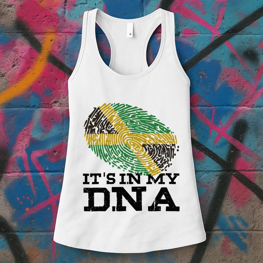 ItS In My Dna Jamaican Jamaica Flag Womens Tank Top