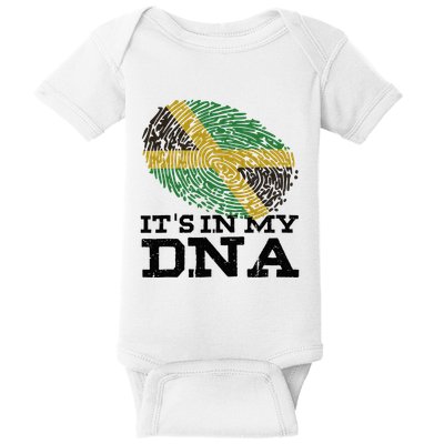 ItS In My Dna Jamaican Jamaica Flag Baby Bodysuit