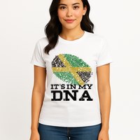 ItS In My Dna Jamaican Jamaica Flag Womens T-Shirt