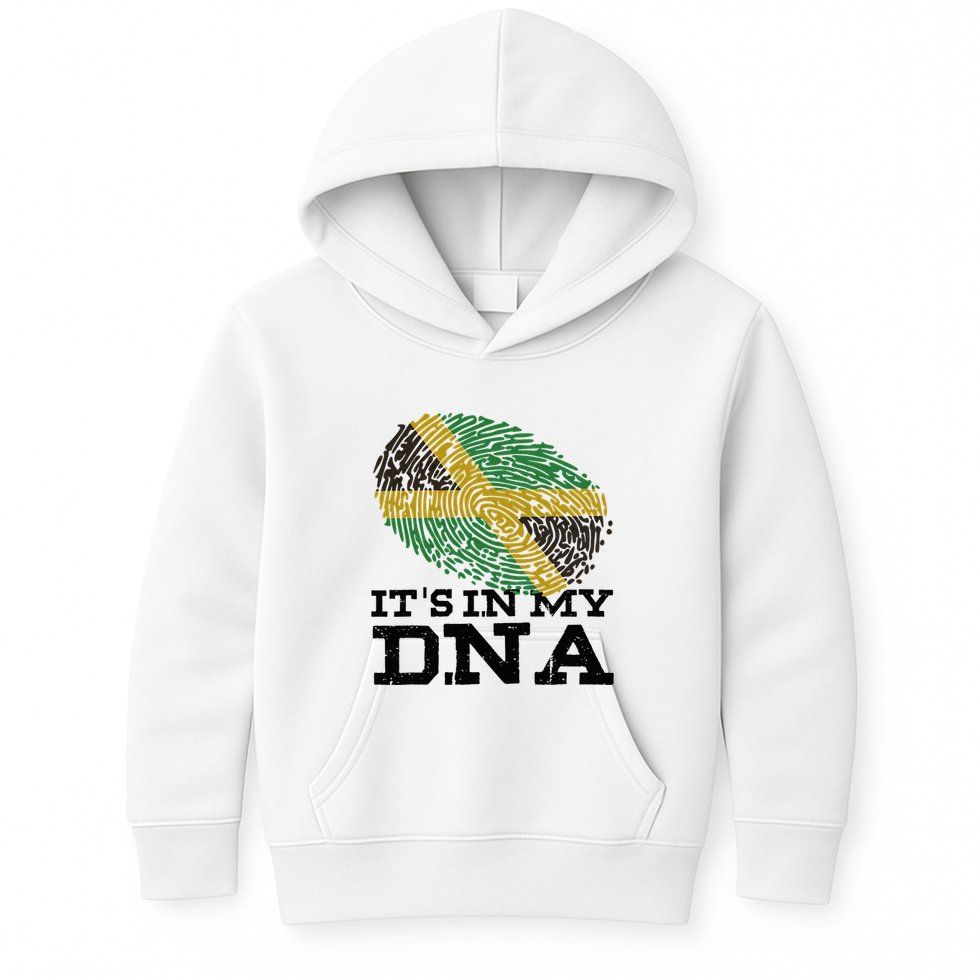 ItS In My Dna Jamaican Jamaica Flag Kids Hoodie