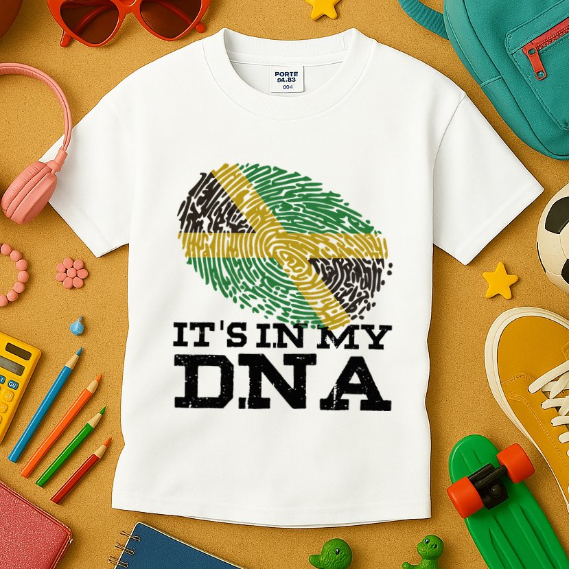 ItS In My Dna Jamaican Jamaica Flag Kids T-Shirt