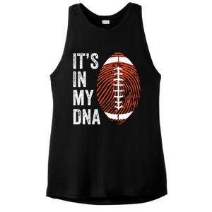 ItS In My Dna American Football Fingerprint Football Player Ladies PosiCharge Tri-Blend Wicking Tank