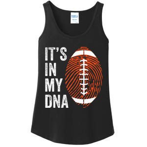 ItS In My Dna American Football Fingerprint Football Player Ladies Essential Tank