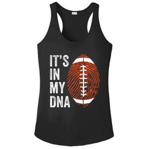 ItS In My Dna American Football Fingerprint Football Player Ladies PosiCharge Competitor Racerback Tank