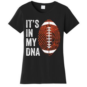 ItS In My Dna American Football Fingerprint Football Player Women's T-Shirt