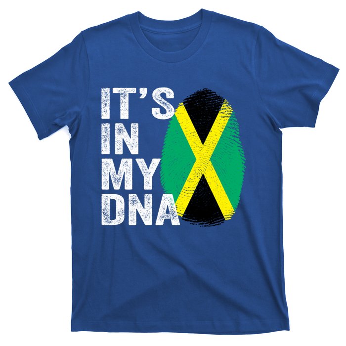 It's In My Dna Jamaican Flag Jamaica Fingerprint Gift T-Shirt