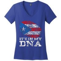 Its In My DNA Puerto Rico Rican Hispanic Heritage Month Women's V-Neck T-Shirt