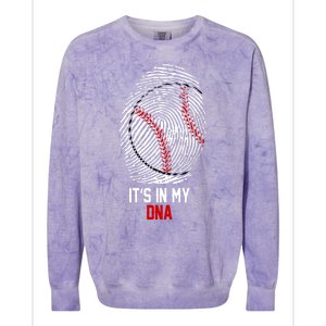 It's In My DNA Baseball Lover Colorblast Crewneck Sweatshirt