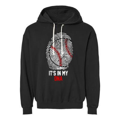 It's In My DNA Baseball Lover Garment-Dyed Fleece Hoodie