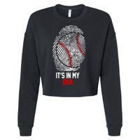 It's In My DNA Baseball Lover Cropped Pullover Crew