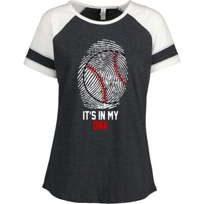 It's In My DNA Baseball Lover Enza Ladies Jersey Colorblock Tee