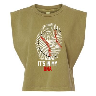 It's In My DNA Baseball Lover Garment-Dyed Women's Muscle Tee