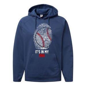 It's In My DNA Baseball Lover Performance Fleece Hoodie