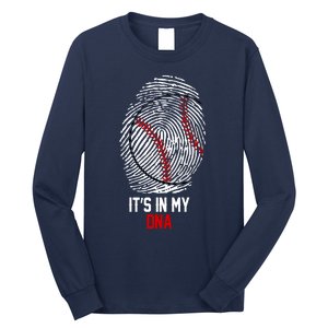 It's In My DNA Baseball Lover Long Sleeve Shirt