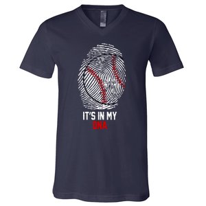 It's In My DNA Baseball Lover V-Neck T-Shirt