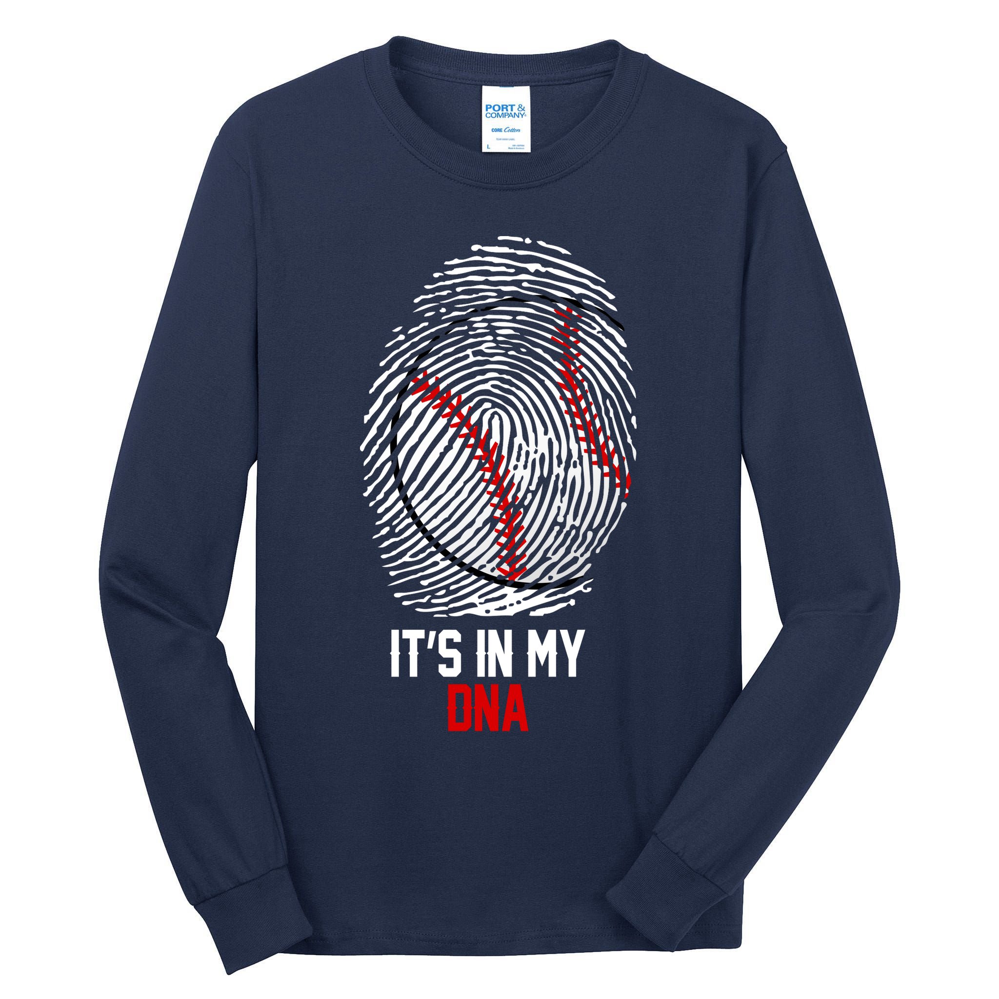 It's In My DNA Baseball Lover Tall Long Sleeve T-Shirt
