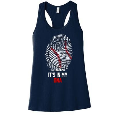 It's In My DNA Baseball Lover Women's Racerback Tank