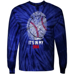 It's In My DNA Baseball Lover Tie-Dye Long Sleeve Shirt