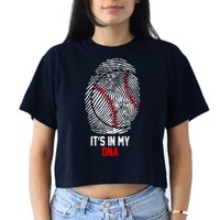 It's In My DNA Baseball Lover Crop Top